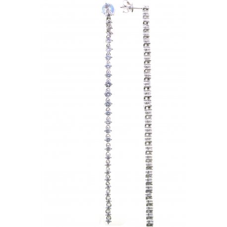Сережки жіночі срібні 925* родій цирконій Арт 11 7 4011б
