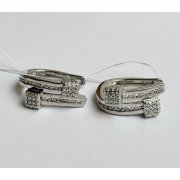Сережки жіночі срібні 925* родій цирконій Арт 11 5 8987
